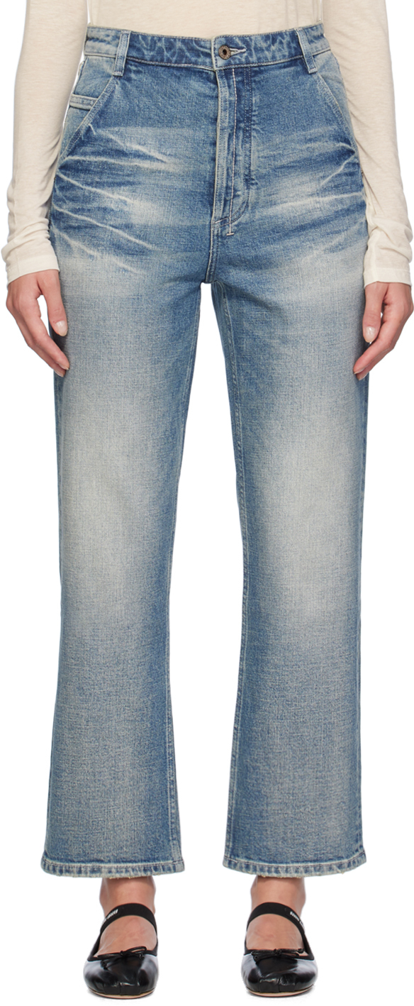 Shop Fax Copy Express Blue 333 Wash Straight Leg Jeans In Light Blue