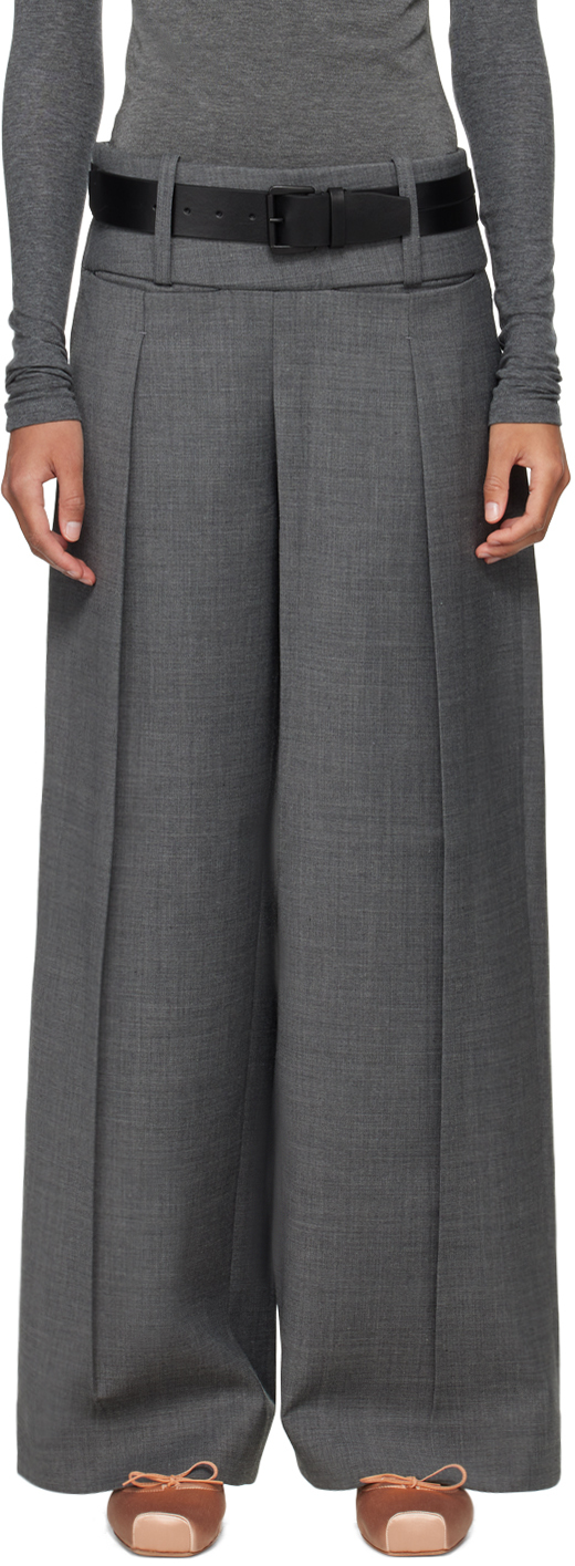 Gray 'The Palazzo' Trousers