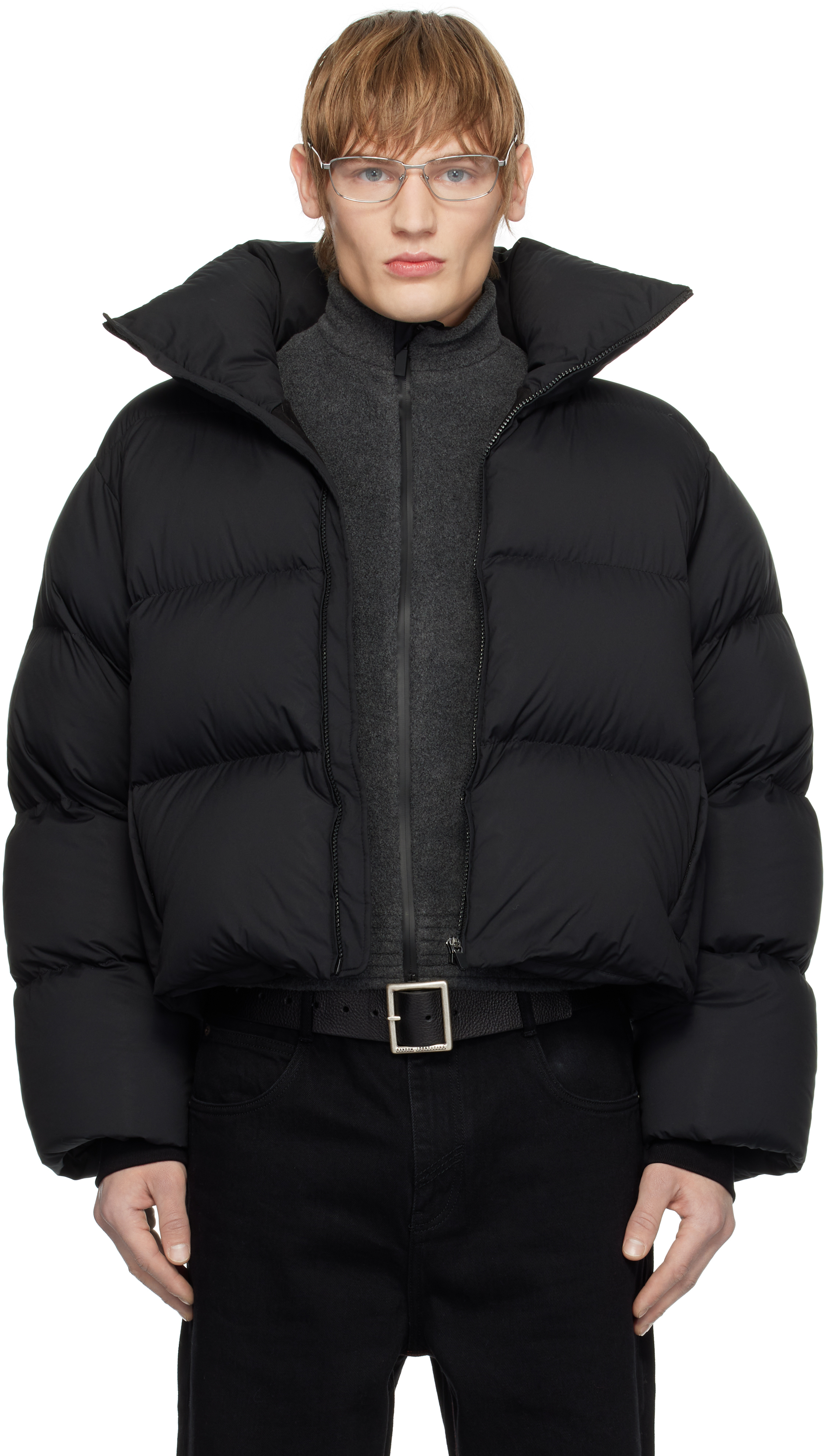 Black Cropped Down Jacket