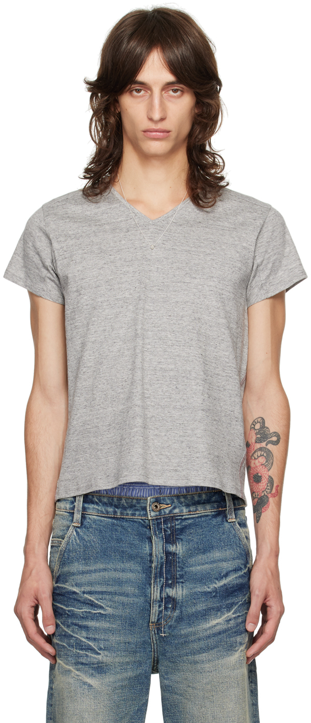 Gray V-Neck T-Shirt