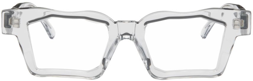 Shop Kuboraum Gray G1 Glasses In Transparent Grey