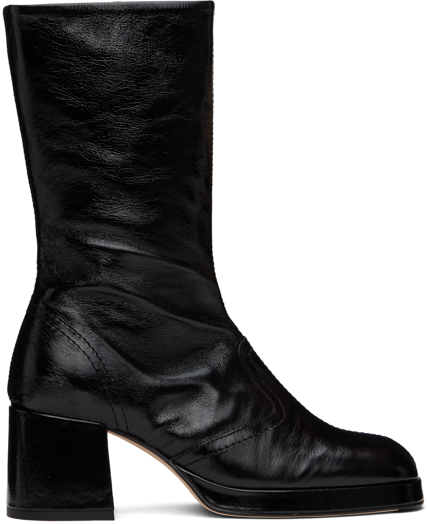 Black Cass Crinkle Boots