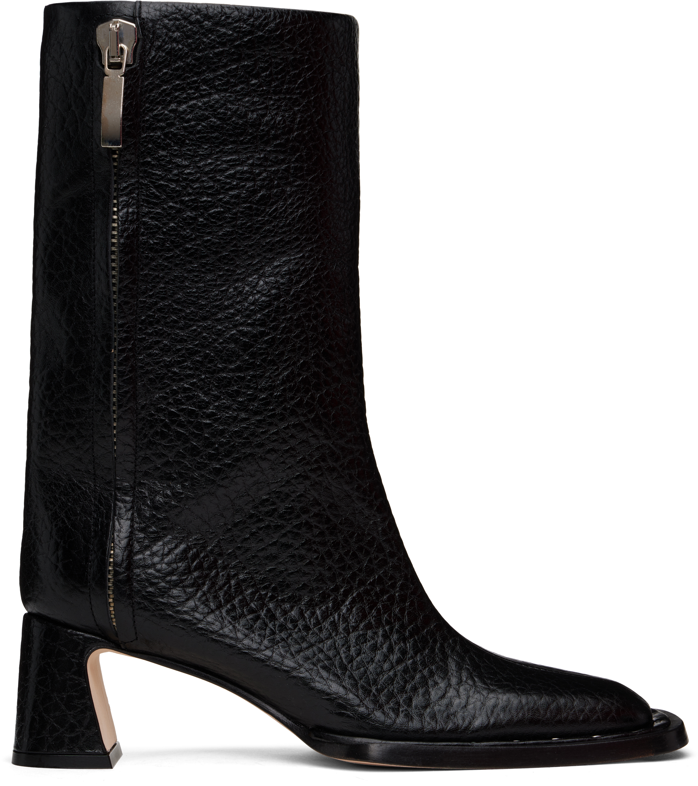 Black Raleigh Grain Ankle Boots