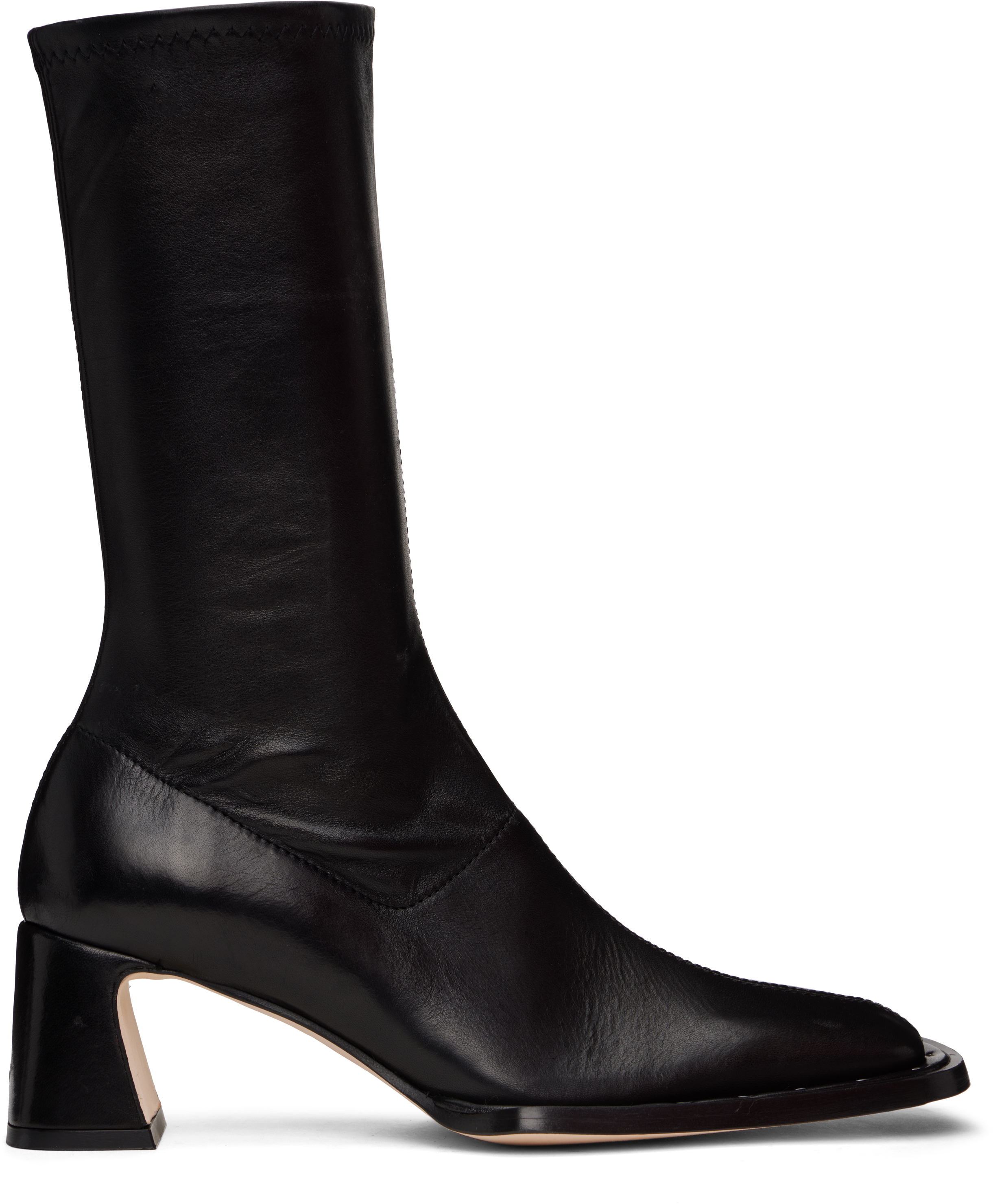 Black Chastity Stretch Boots