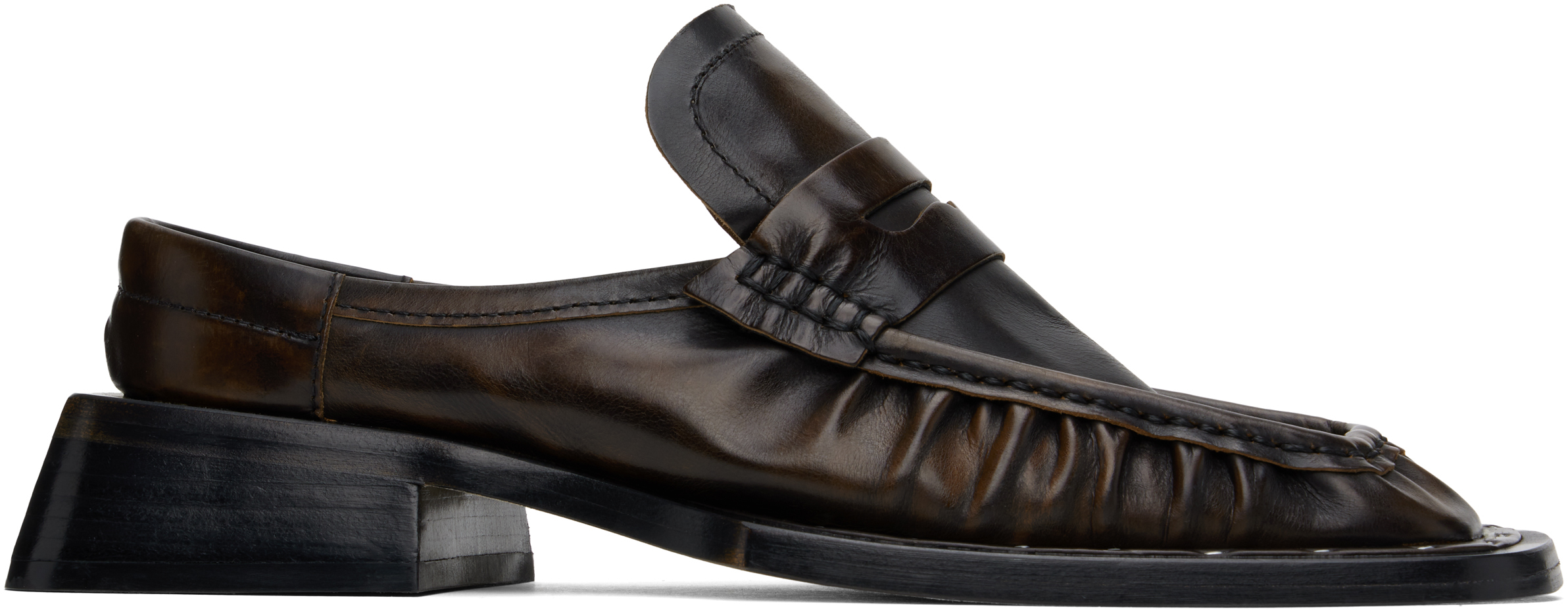 Miista Brown Isla Loafers In Brushed Brown