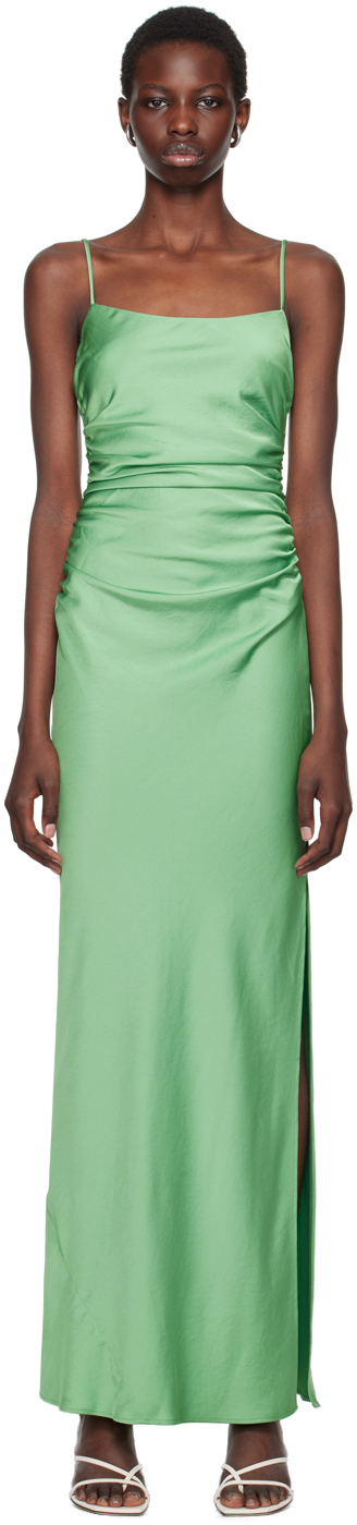 Green Emilia Scoop Neck Maxi Dress