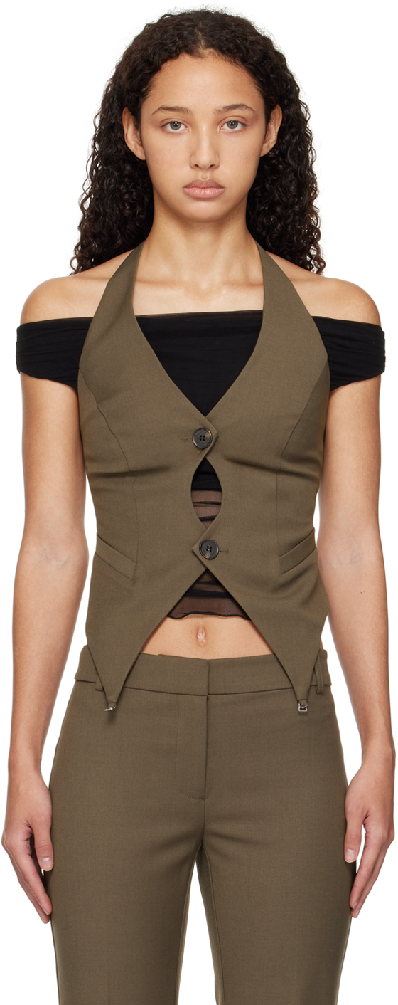 Khaki Teri Vest