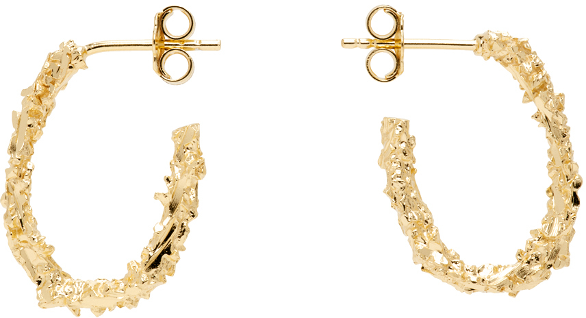 SSENSE Exclusive Gold VC003 Small Open Hoop Earrings