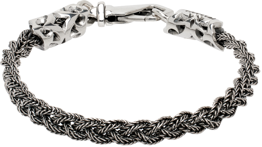 Silver Tiny Fishtail Braid Bracelet