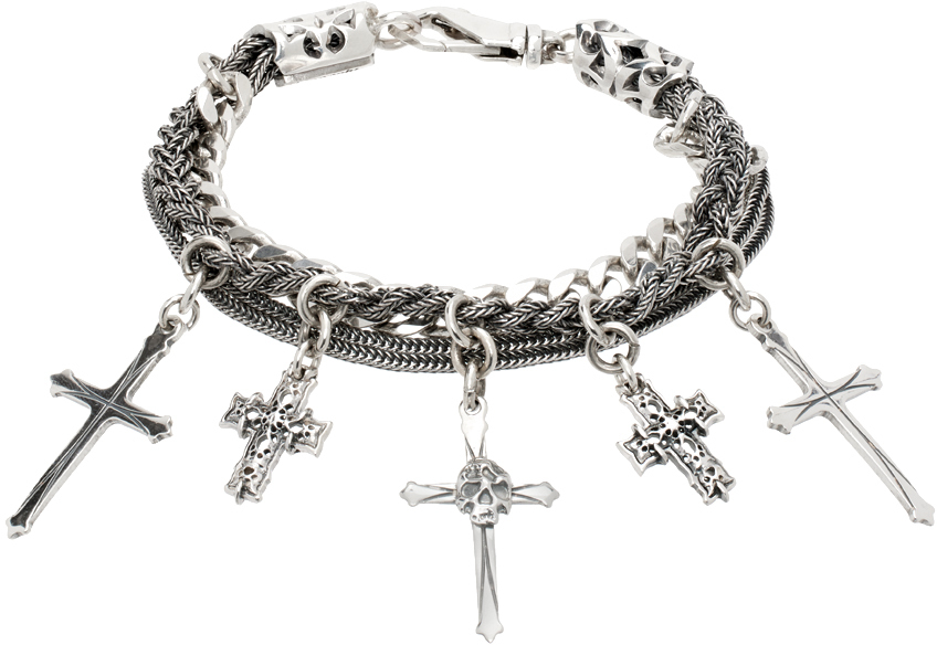 Silver Cross Charm Bracelet