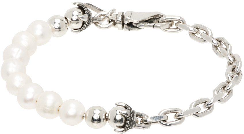 SSENSE Exclusive Silver Pearl Bracelet