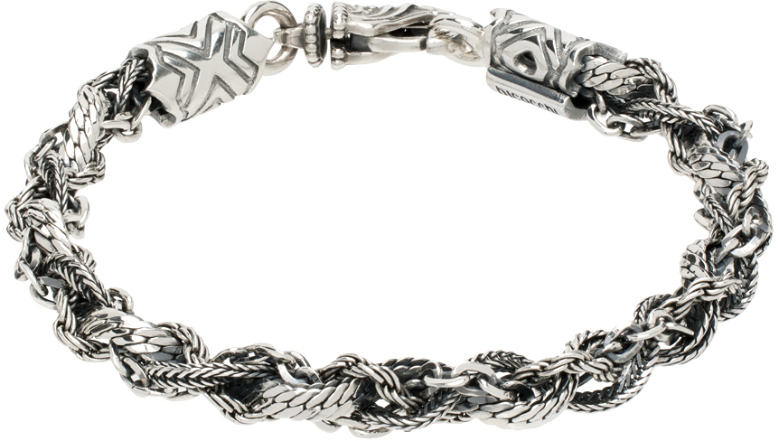 Silver Small Round Braid Bracelet