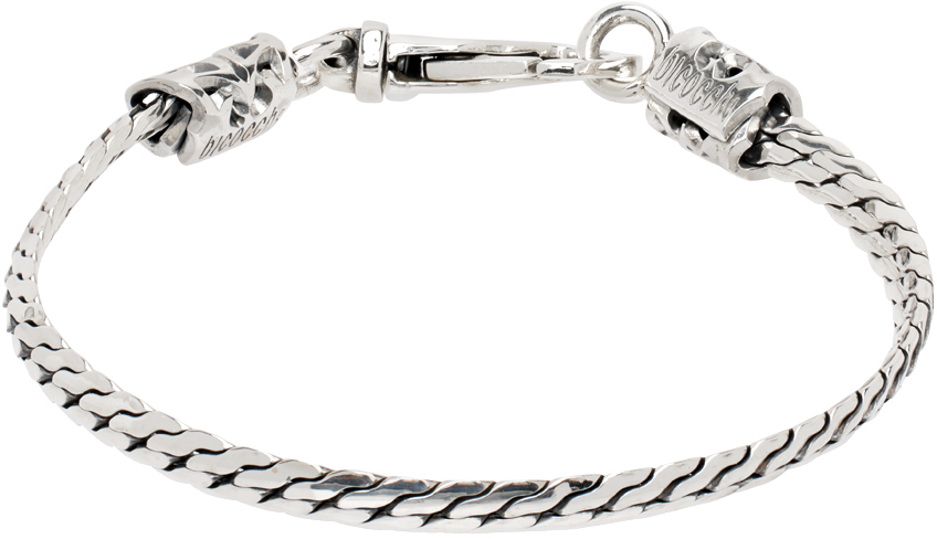 Silver Herringbone Chain Bracelet