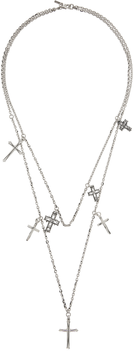 Silver Crosses Necklace