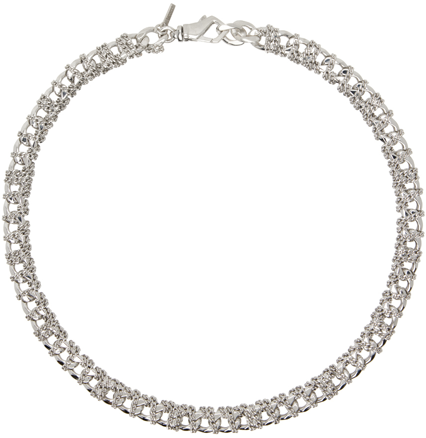 Silver Entwined Chain Necklace