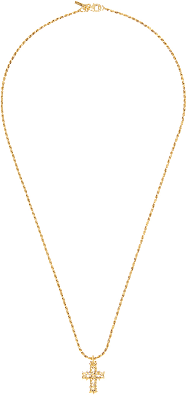 Gold Medium Notre-Dame Cross Necklace