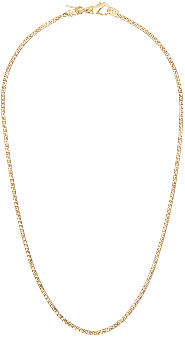 Gold Box Chain Necklace