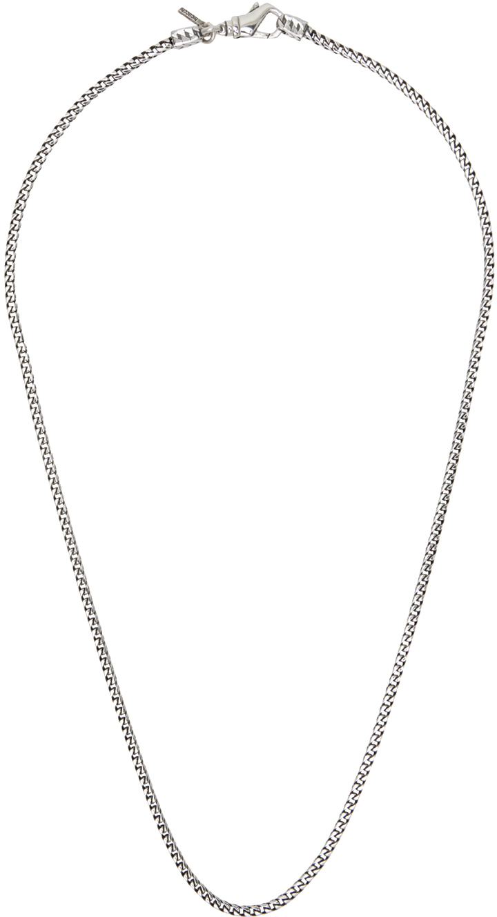 Silver Box Chain Necklace by Emanuele Bicocchi on Sale