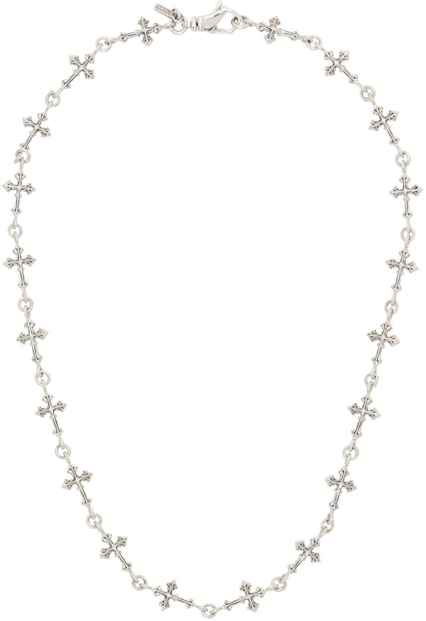 Shop Emanuele Bicocchi シルバー Multi-cross Avelli ネックレス In Silver