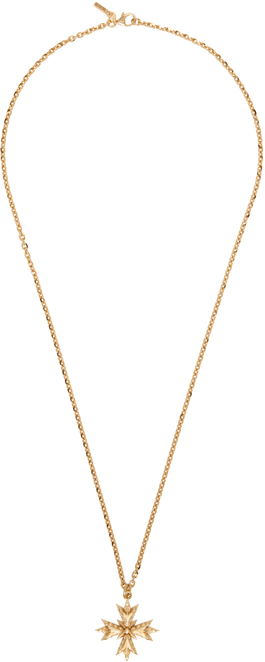 Gold Small Crest Necklace