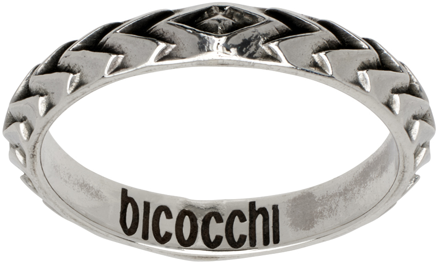 EMANUELE BICOCCHI SILVER ARROW BAND RING 