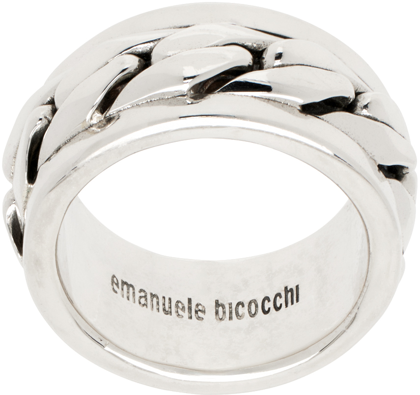 SSENSE Exclusive Silver Chain Ring by Emanuele Bicocchi on Sale