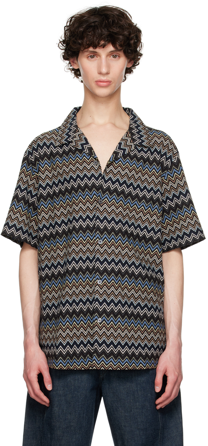 Shop Missoni Multicolor Zig Zag Shirt In Multicolor Black To