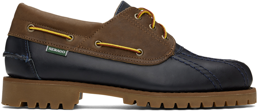 Navy & Brown Tucson Waxy Boat Shoes