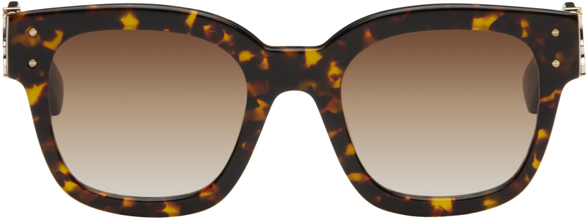 Shop Amiri ブラウン Classic Ma サングラス In Tortoise Shell