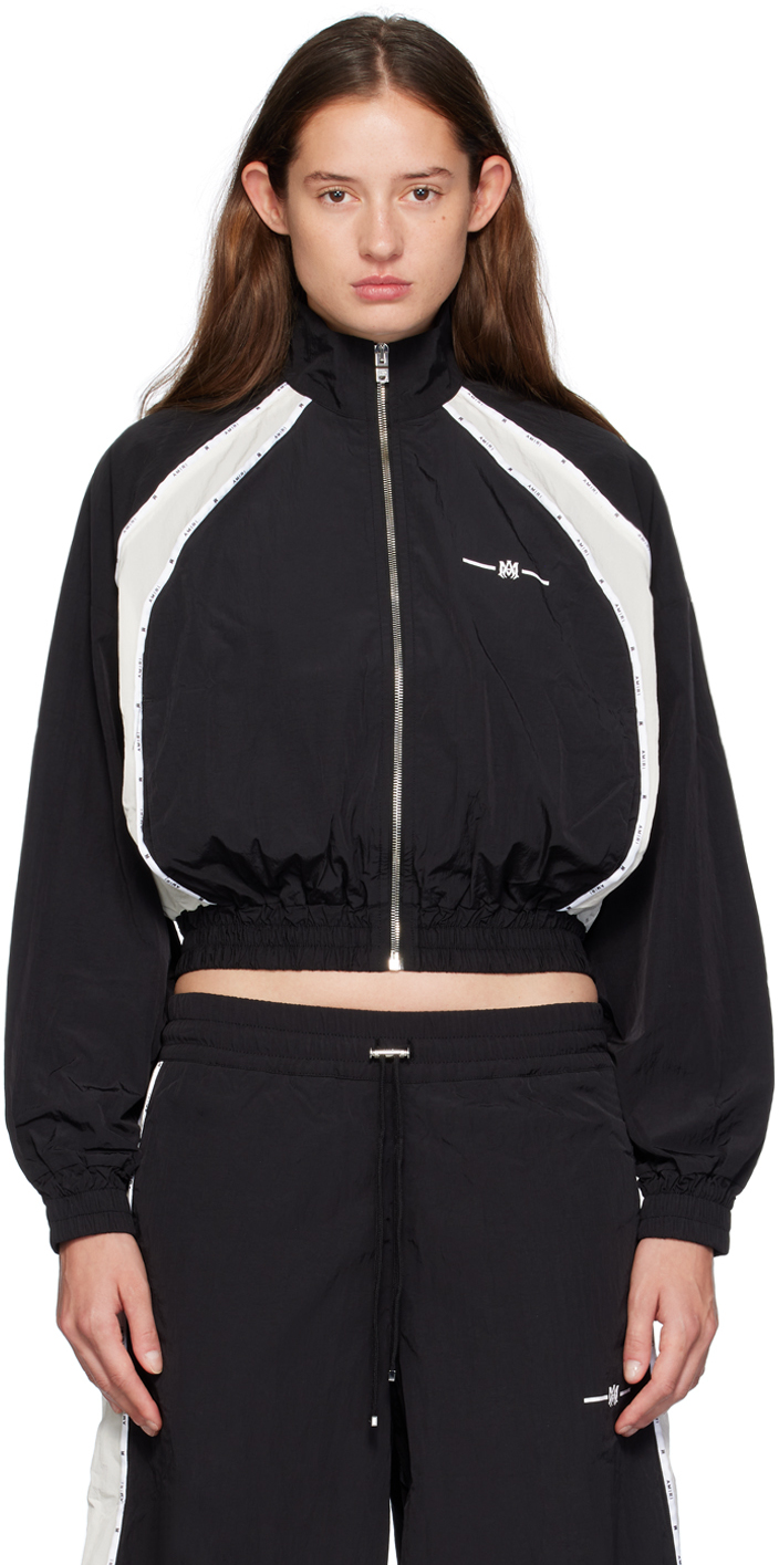 Shop Amiri Black Raglan Ma Track Jacket