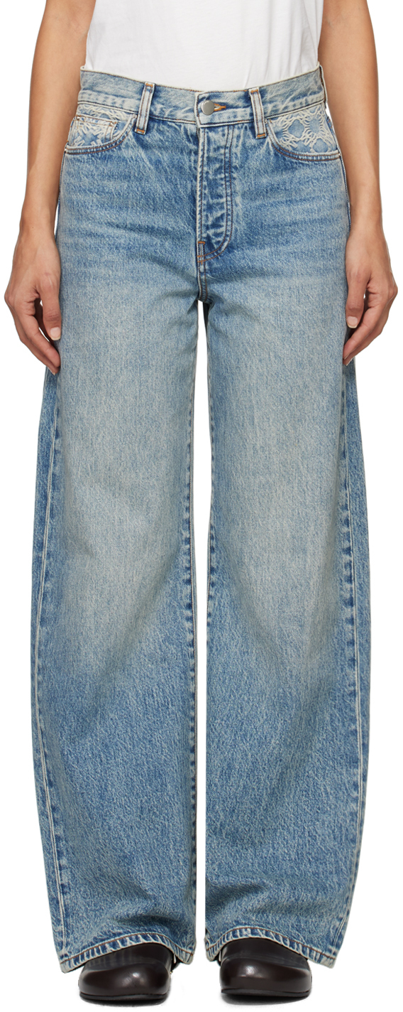 デニム・ジーパン Amiri MA QUAD HIGH RISE WIDE JEANS Blue Ma Quad High Rise Wide Jeans by AMIRI on Sale