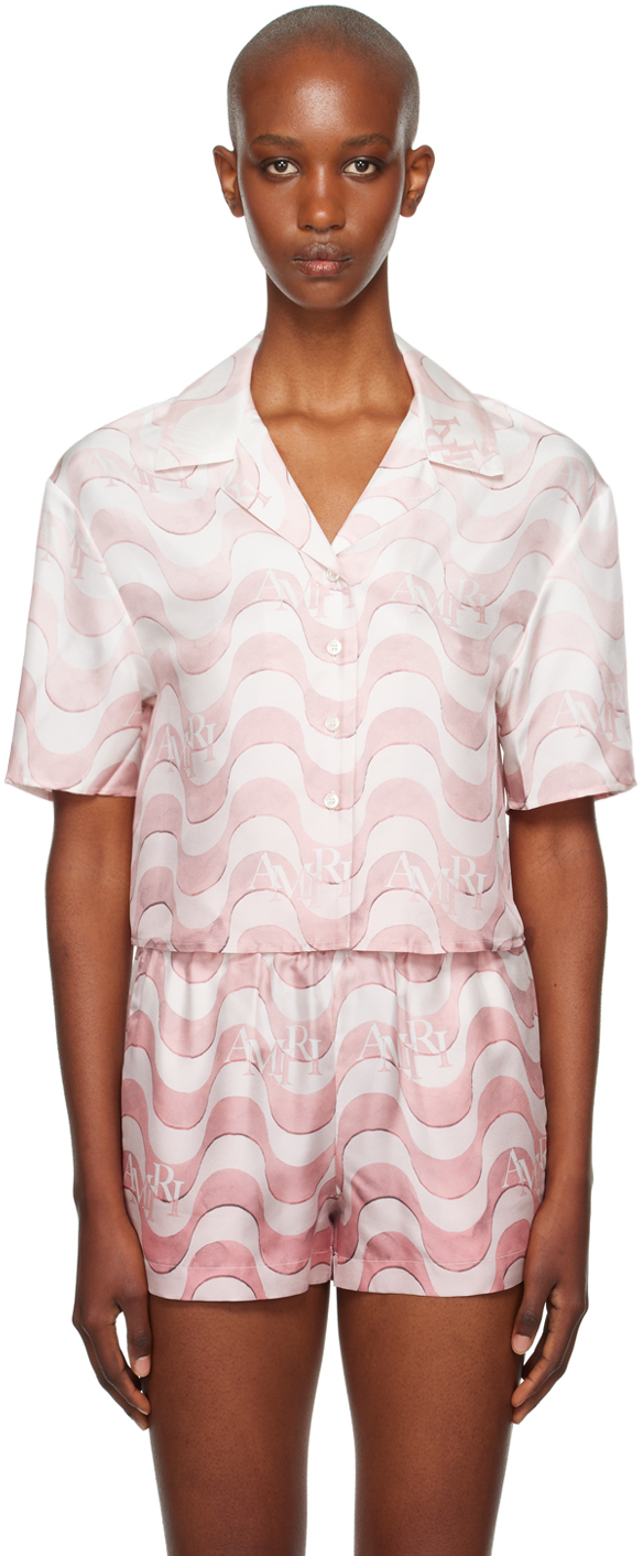 Pink 'Amiri' Staggered Wave Shirt by AMIRI on Sale