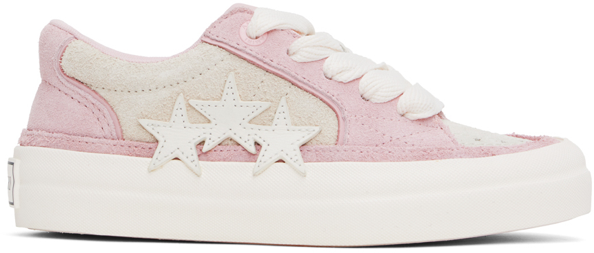 Pink & White Sunset Skate Low Sneakers