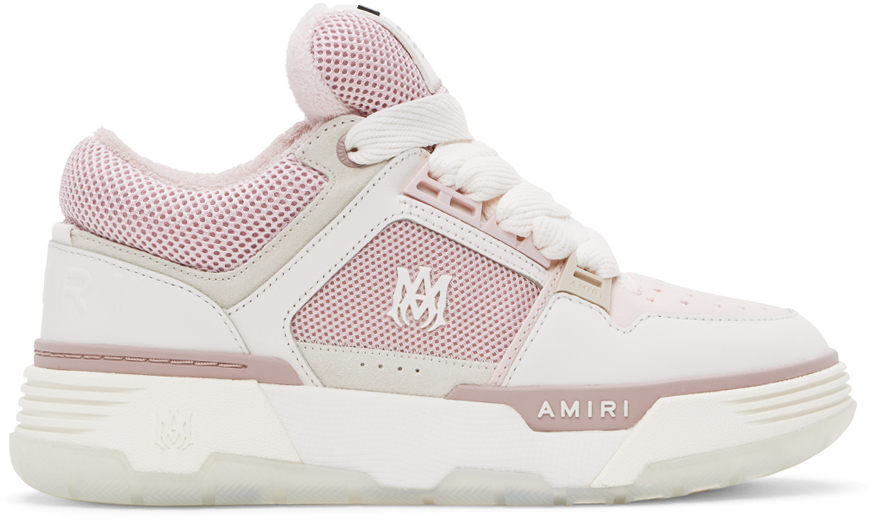 Shop Amiri White & Pink Ma-1 Sneakers In Pink Alabaster