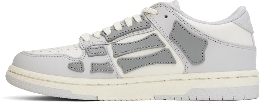 Amiri Skel Colorblock Low-top Sneakers In Grey
