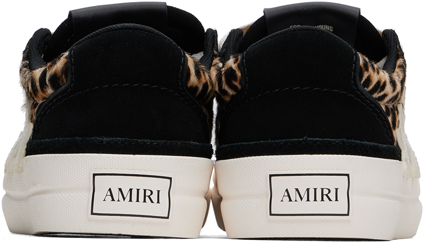 Amiri Black & Brown Leopard Sunset Skate Low Sneakers In Black
