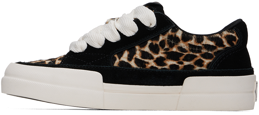 Amiri Black & Brown Leopard Sunset Skate Low Sneakers In Black