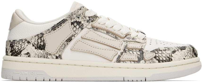 Off-White Snake Skel-Top Low Sneakers by AMIRI on Sale