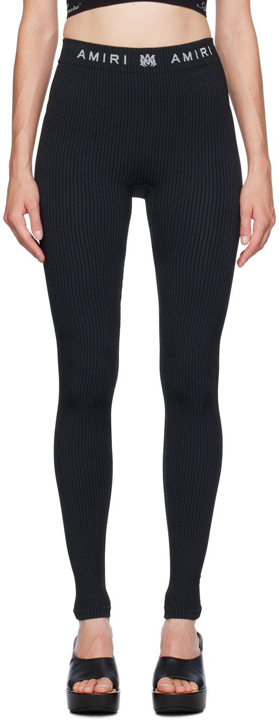 Black MA Ribbed Seamless Leggings