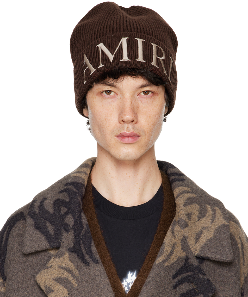 Brown 'Amiri' Beanie by AMIRI on Sale