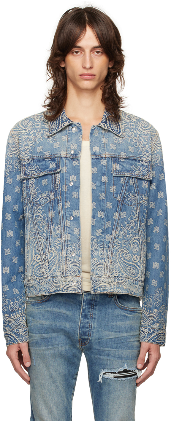 Blue Bandana Jacquard MA Denim Jacket