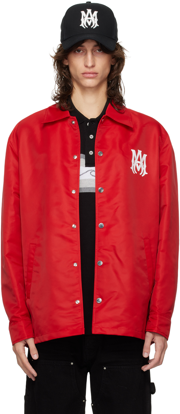 Shop Amiri Red 'ma' Jacket