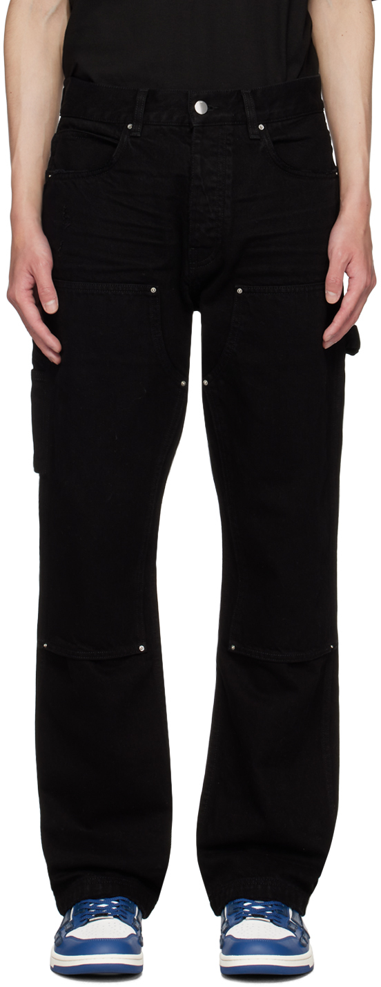 Black Five-Pocket Carpenter Jeans