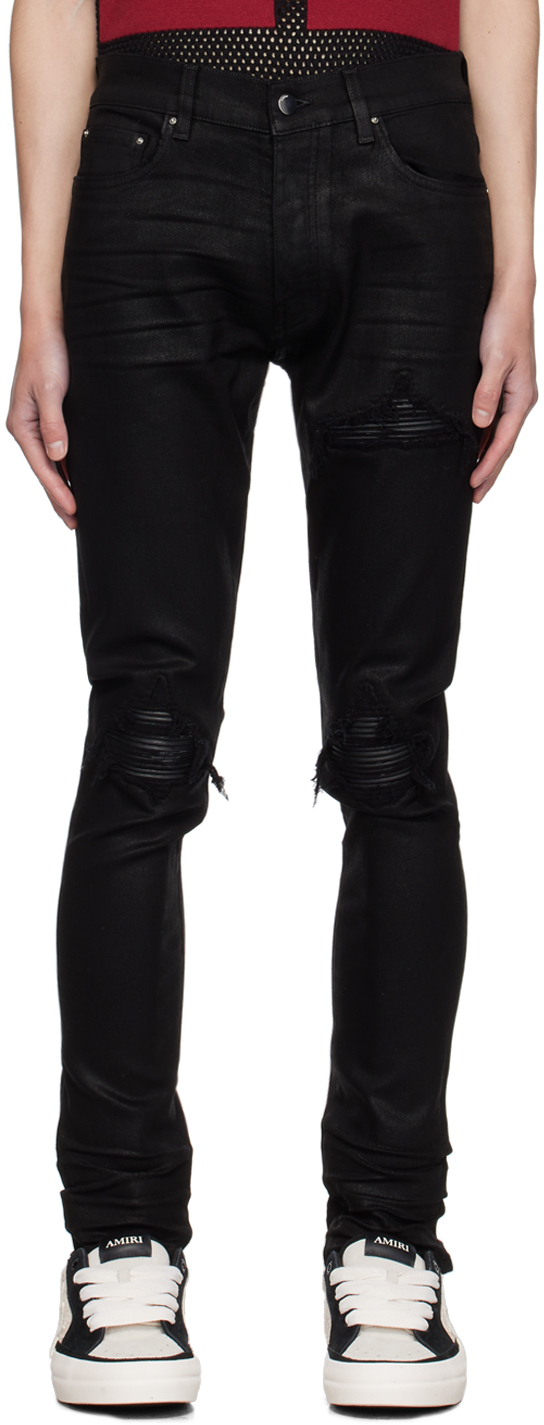 Shop Amiri Black Wax Mx1 Jeans