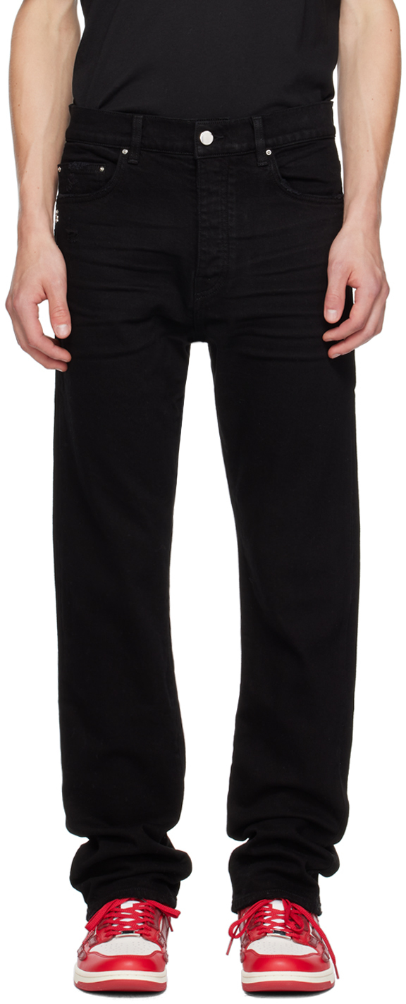 Shop Amiri Black Slim Jeans In Black Od