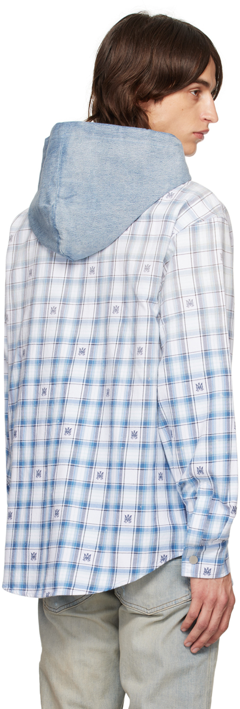 Amiri Logo-patch Shirt In Cerulean