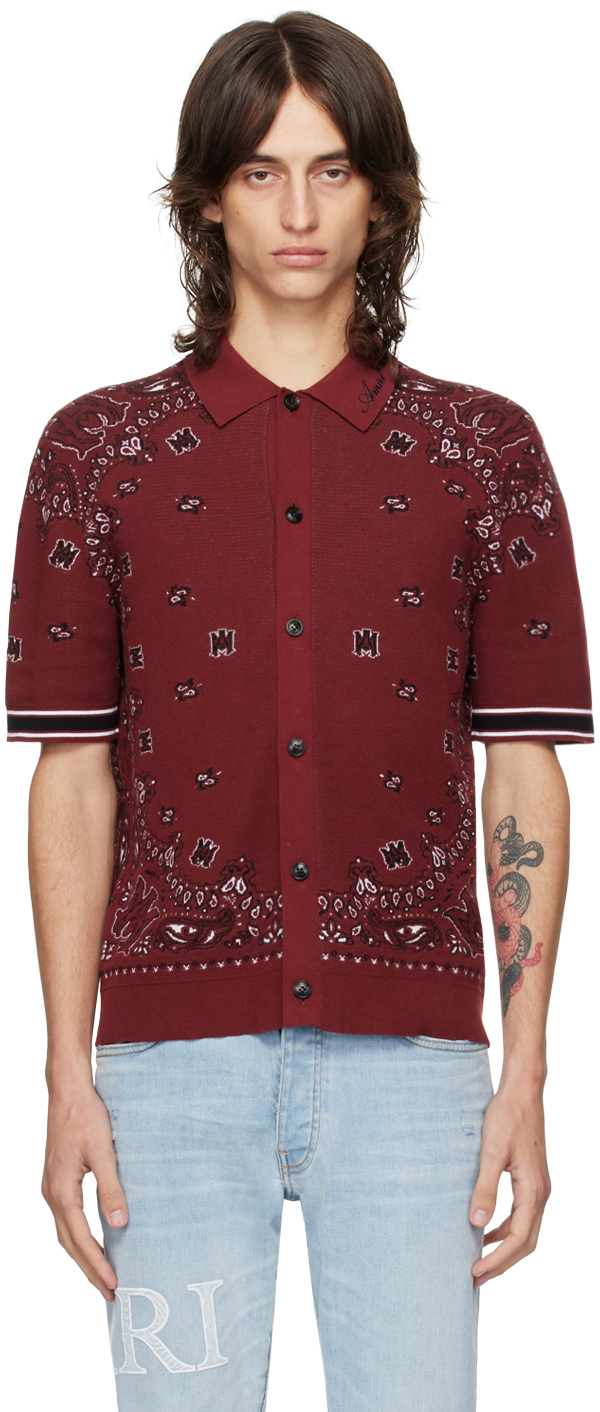 Shop Amiri Red Bandana Shirt