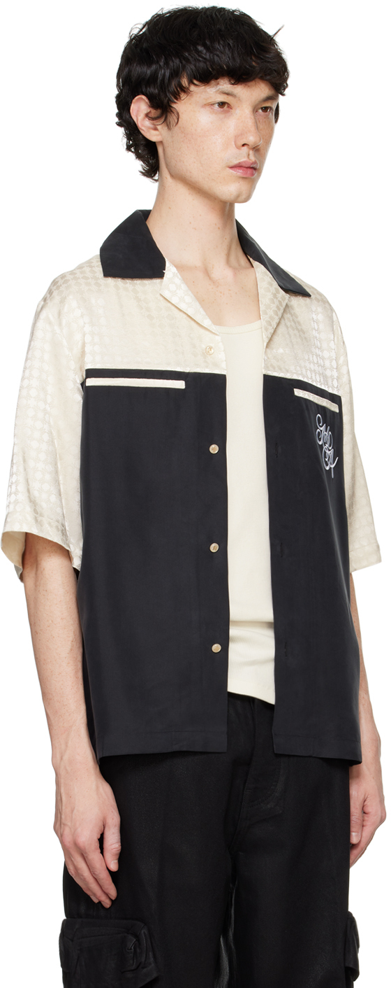 AMIRI BLACK MA QUAD YOKE CAMP SHIRT