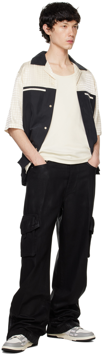 AMIRI BLACK MA QUAD YOKE CAMP SHIRT