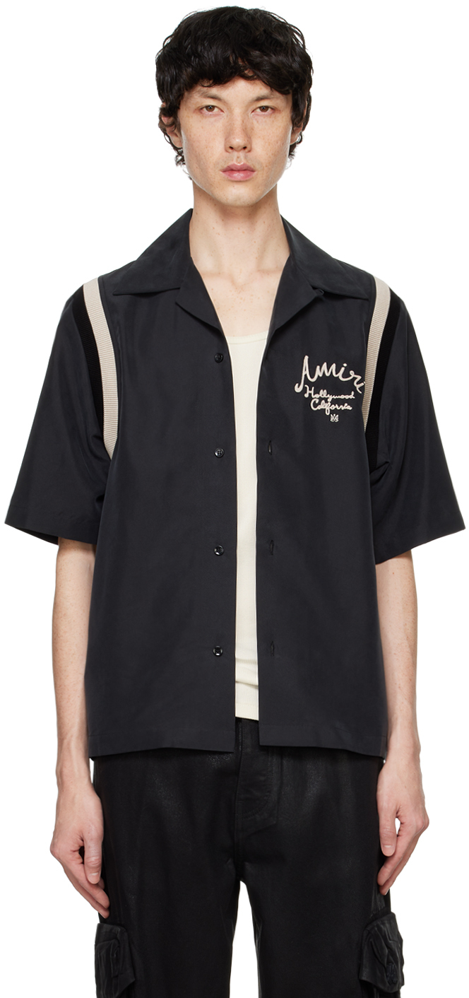 Shop Amiri Black 'hollywood' Varsity Shirt